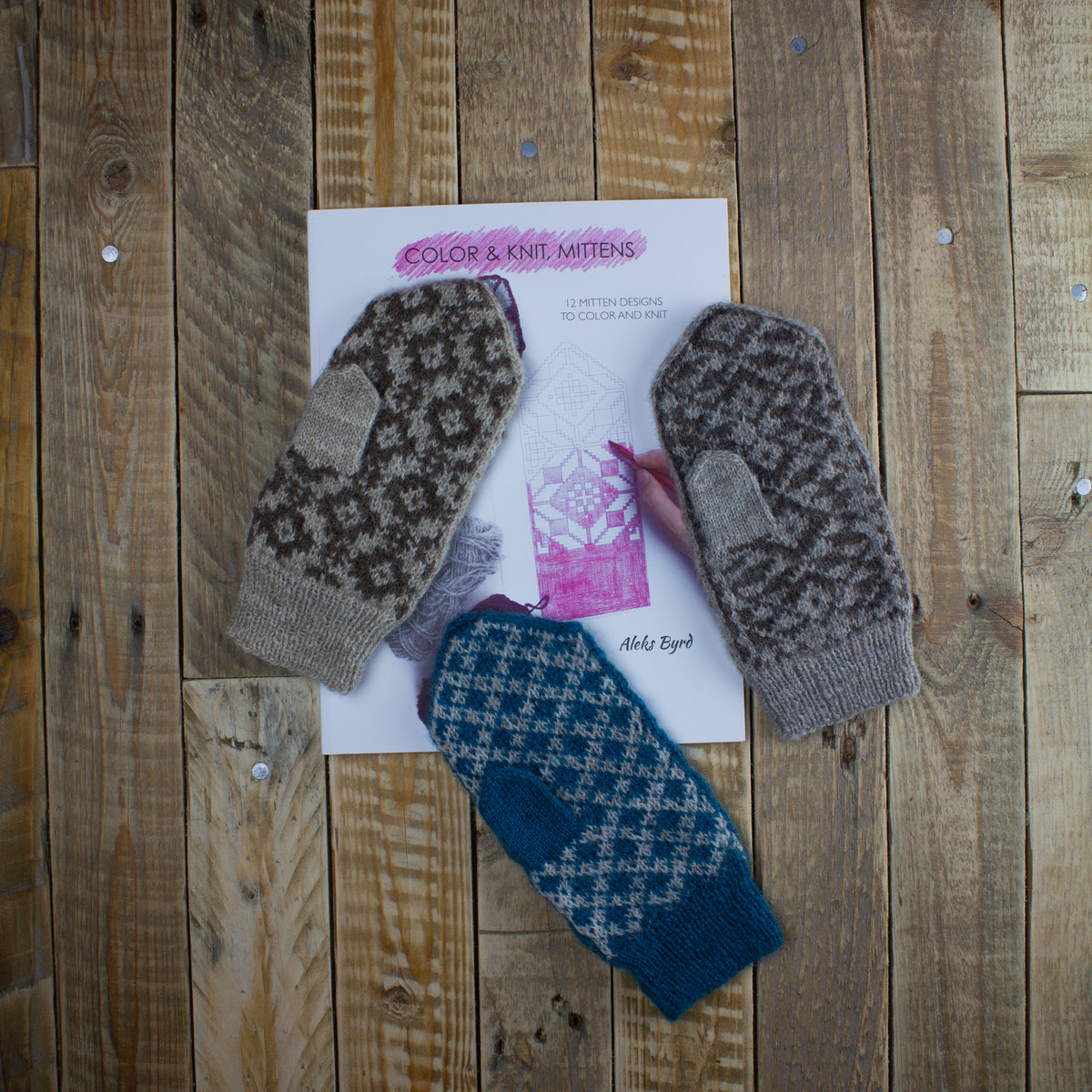 Color and Knit Mittens Kits